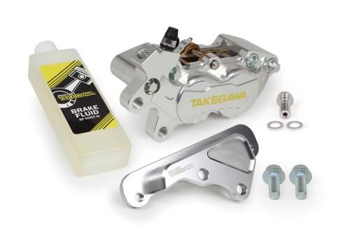 SP TAKEGAWA Alüminyum Kütük 4-Piston Kaliper Ön Set (Gümüş)