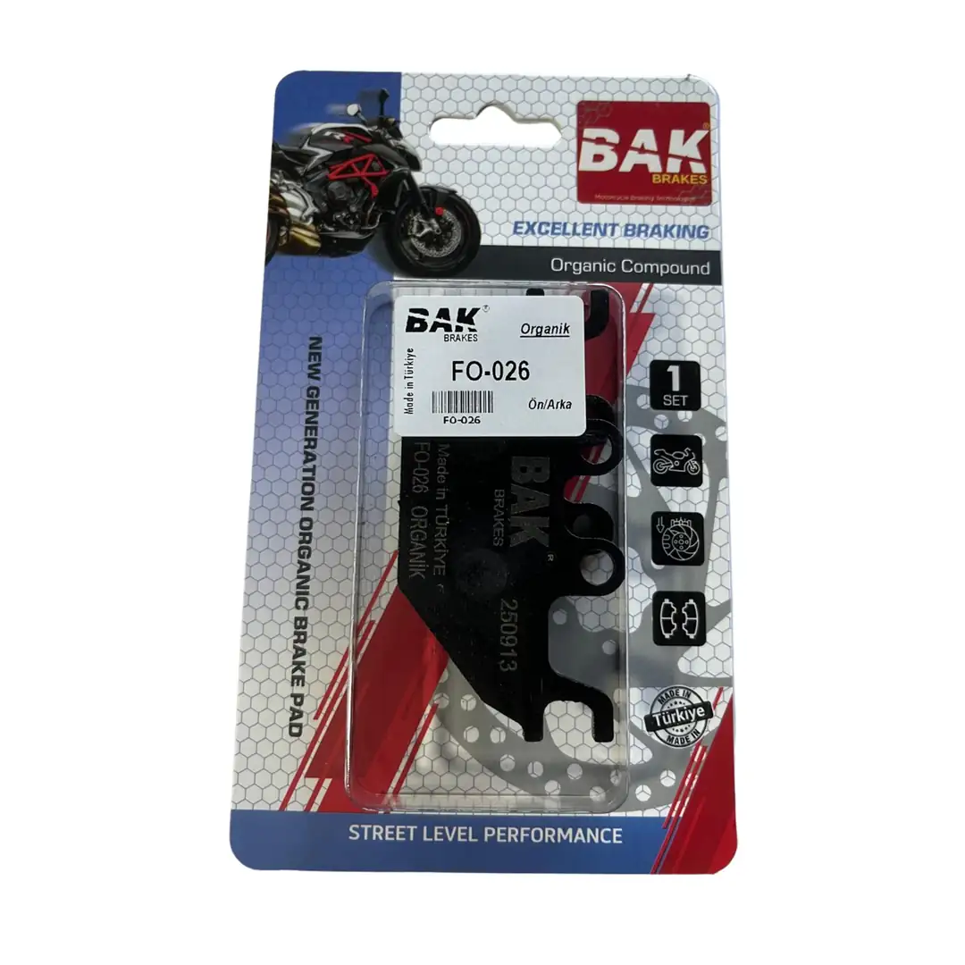 BAK BRAKES FO-026 Organik ATV Fren Balata Seti (ÖN ARKA)