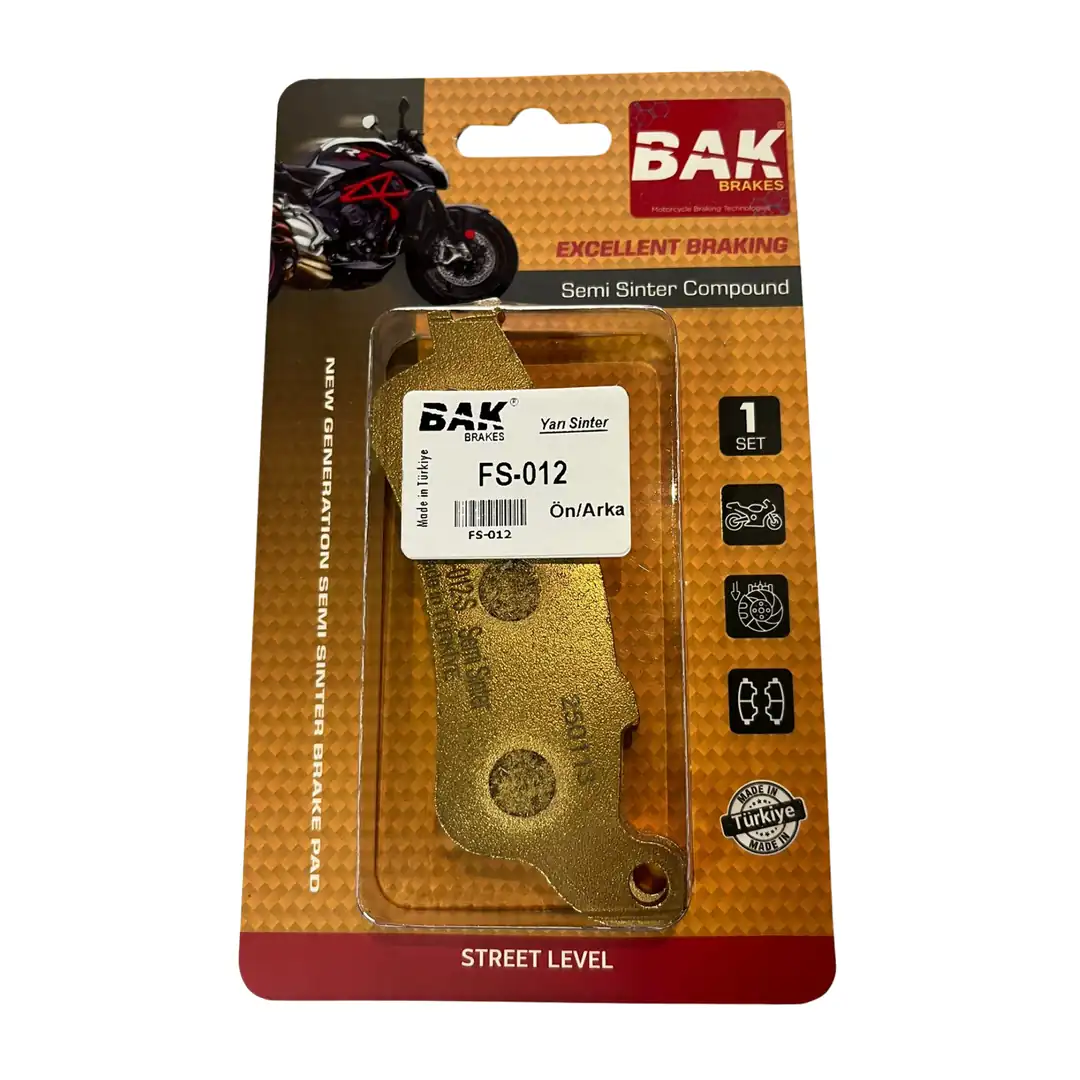 BAK BRAKES FS-012 Yarı Sinter Fren Balata Seti (ÖN)