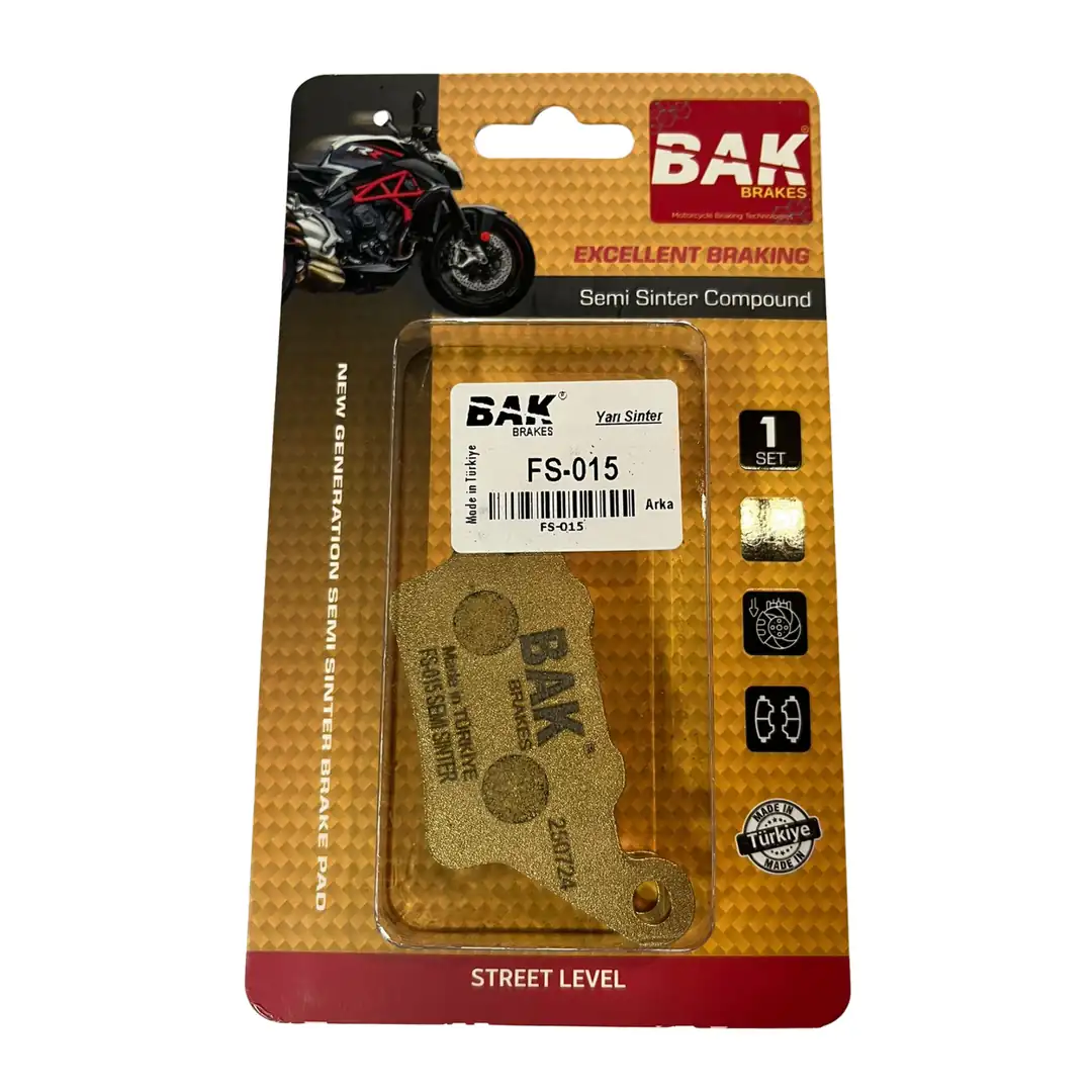 BAK BRAKES FS-015 Yarı Sinter Fren Balata Seti (ARKA)