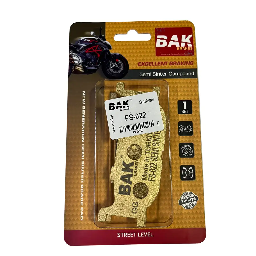 BAK BRAKES FS-022 Yarı Sinter Fren Balata Seti (ÖN)