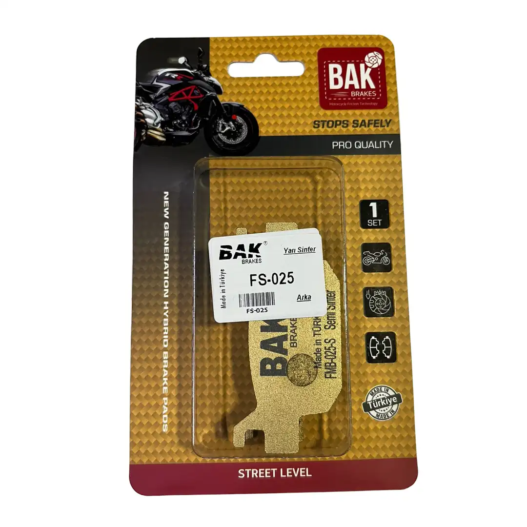 BAK BRAKES FS-025 Yarı Sinter Fren Balata Seti (ARKA)