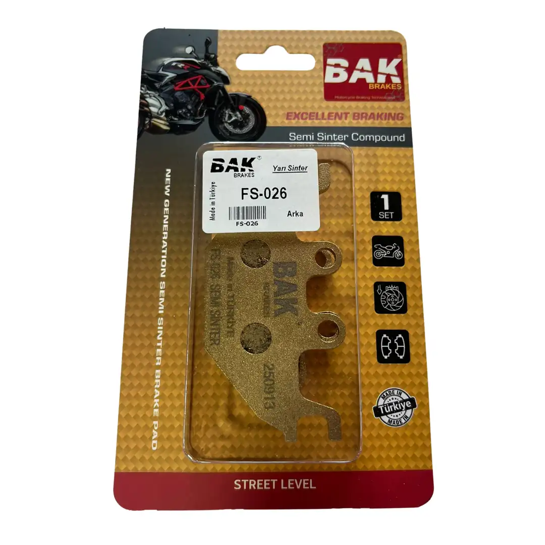 BAK BRAKES FS-026 Yarı Sinter ATV Fren Balata Seti (ÖN ARKA)