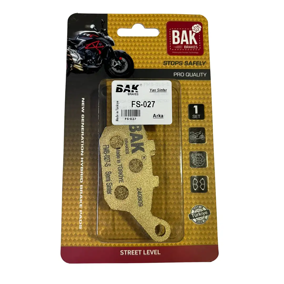 BAK BRAKES FS-027 Yarı Sinter Fren Balata Seti (ARKA)