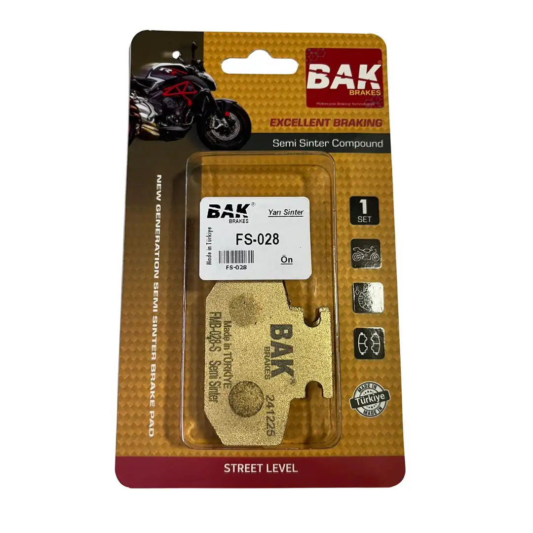 BAK BRAKES FS-028 Yarı Sinter Fren Balata Seti (ÖN)