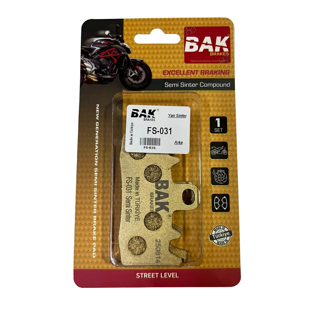 BAK BRAKES FS-031 Yarı Sinter Fren Balata Seti (ÖN)