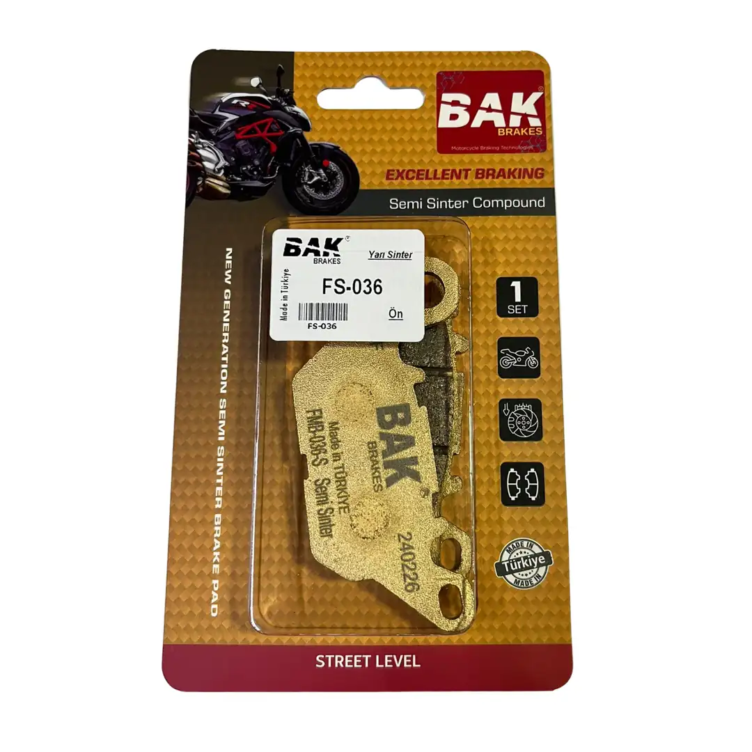 BAK BRAKES FS-036 Yarı Sinter Fren Balata Seti (ÖN)