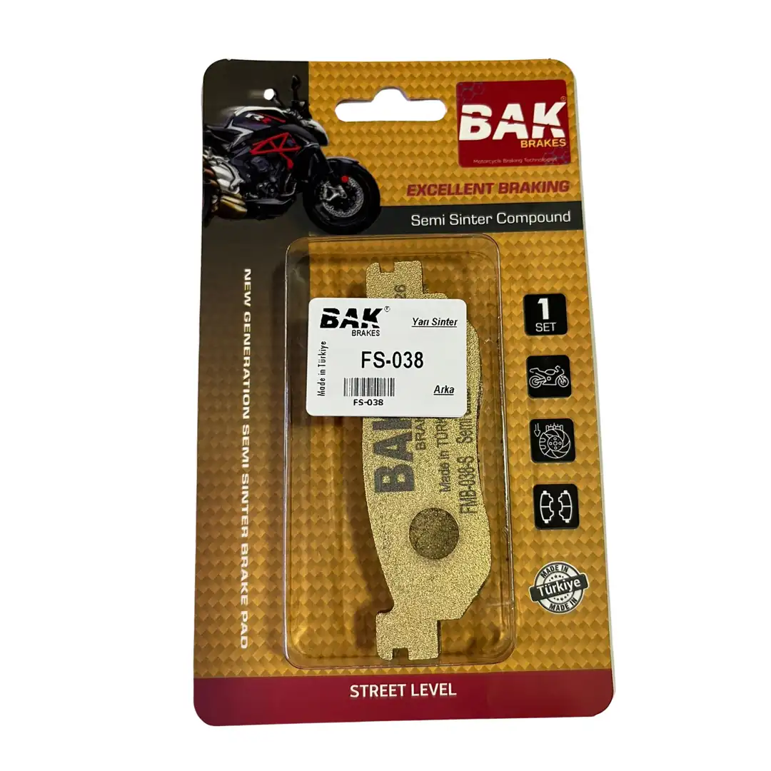 BAK BRAKES FS-038 Yarı Sinter Fren Balata Seti (ARKA)