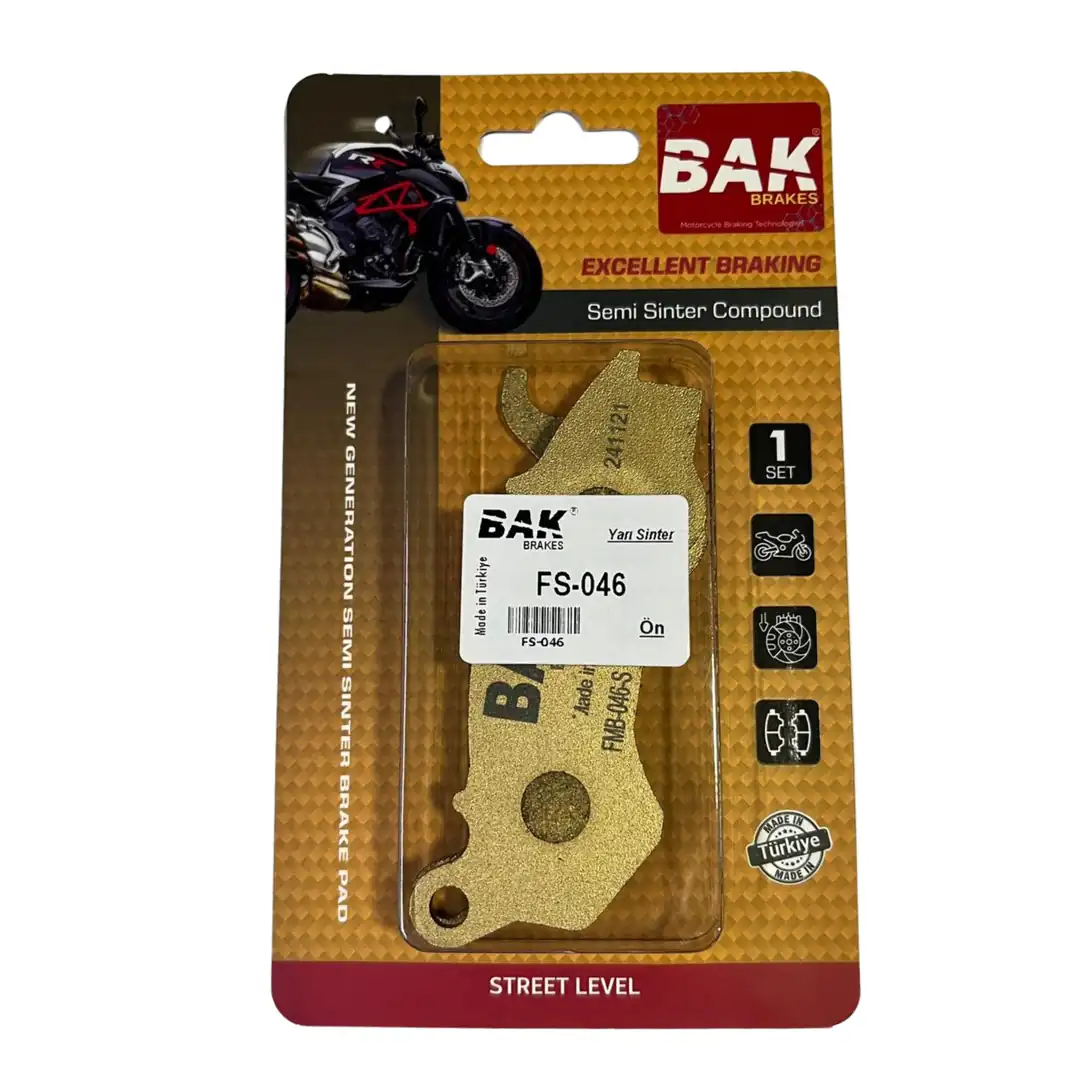 BAK BRAKES FS-046 Yarı Sinter Fren Balata Seti (ÖN)