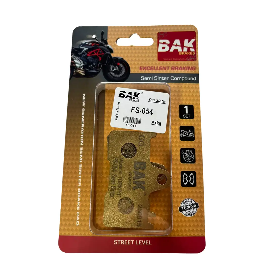 BAK BRAKES FS-054 Yarı Sinter ATV Fren Balata Seti (ARKA)