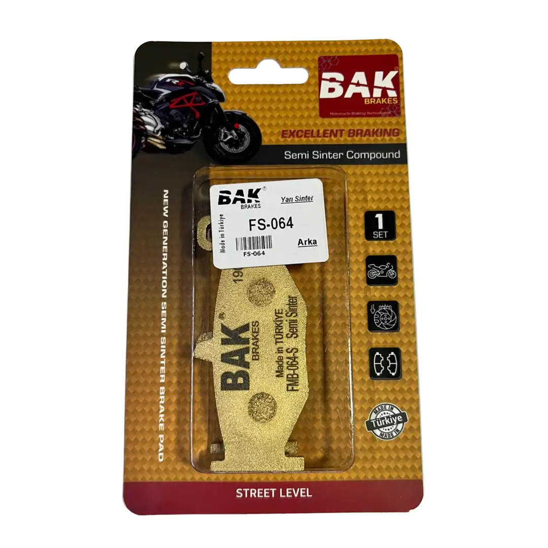 BAK BRAKES FS-064 Yarı Sinter Fren Balata Seti (ARKA)