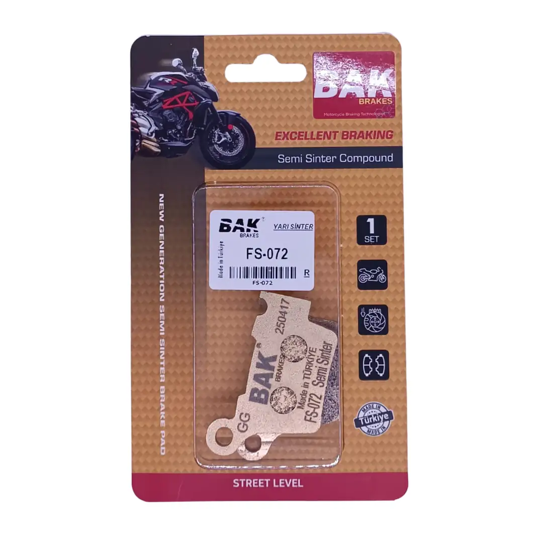 BAK BRAKES FS-072 Yarı Sinter Fren Balata Seti (ARKA)