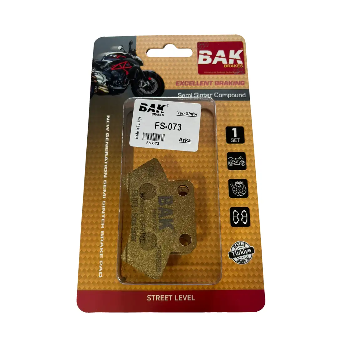 BAK BRAKES FS-073 Yarı Sinter ATV Fren Balata Seti (ARKA)