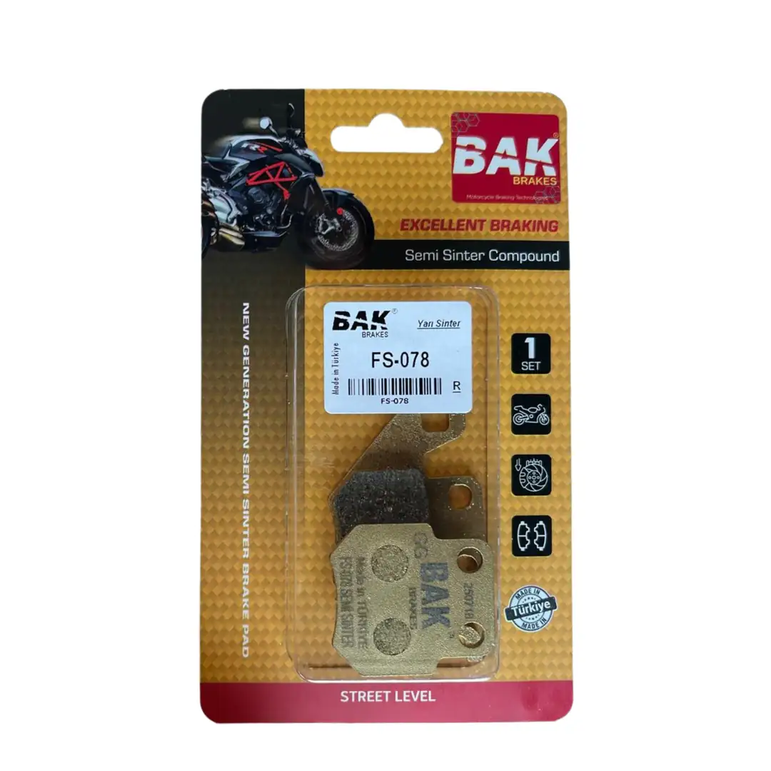 BAK BRAKES FS-078 Yarı Sinter Fren Balata Seti (ARKA)