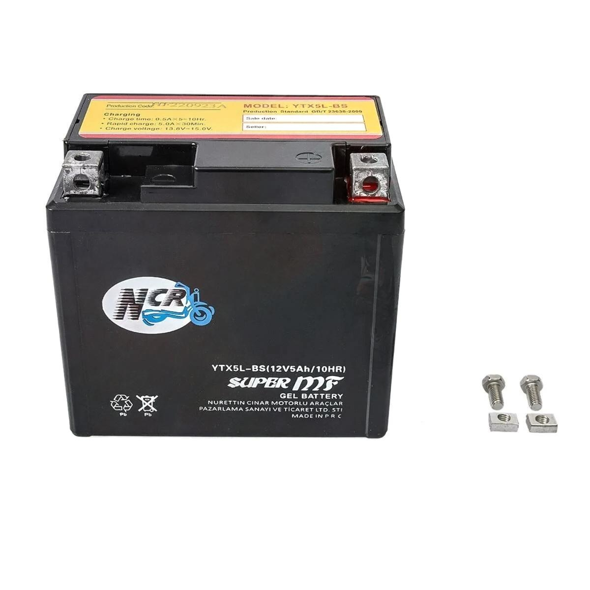 Ncr Akü Ytx5l-bs 12v5ah Honda Dio 110 Actıva 125 (23-25) Rks Spontını Bws Honda Tıtan Popcorn